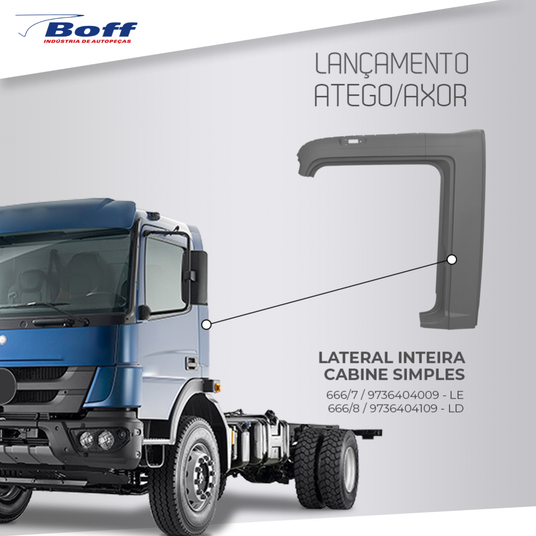 Lançamento Lateral Inteira Cabine Simples Atego / Axor