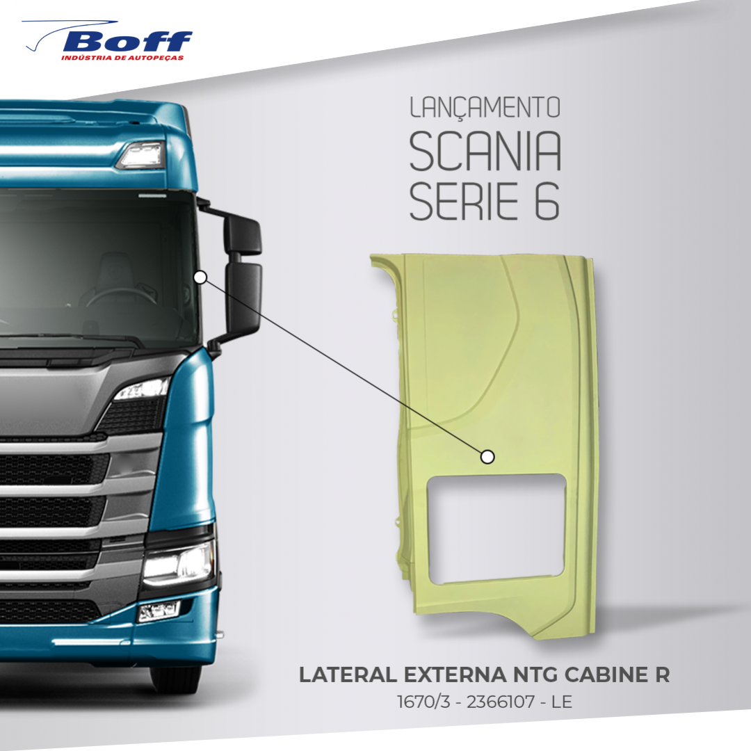 Lançamento Lateral da Cabine R Lado Esquerdo Scania NTG