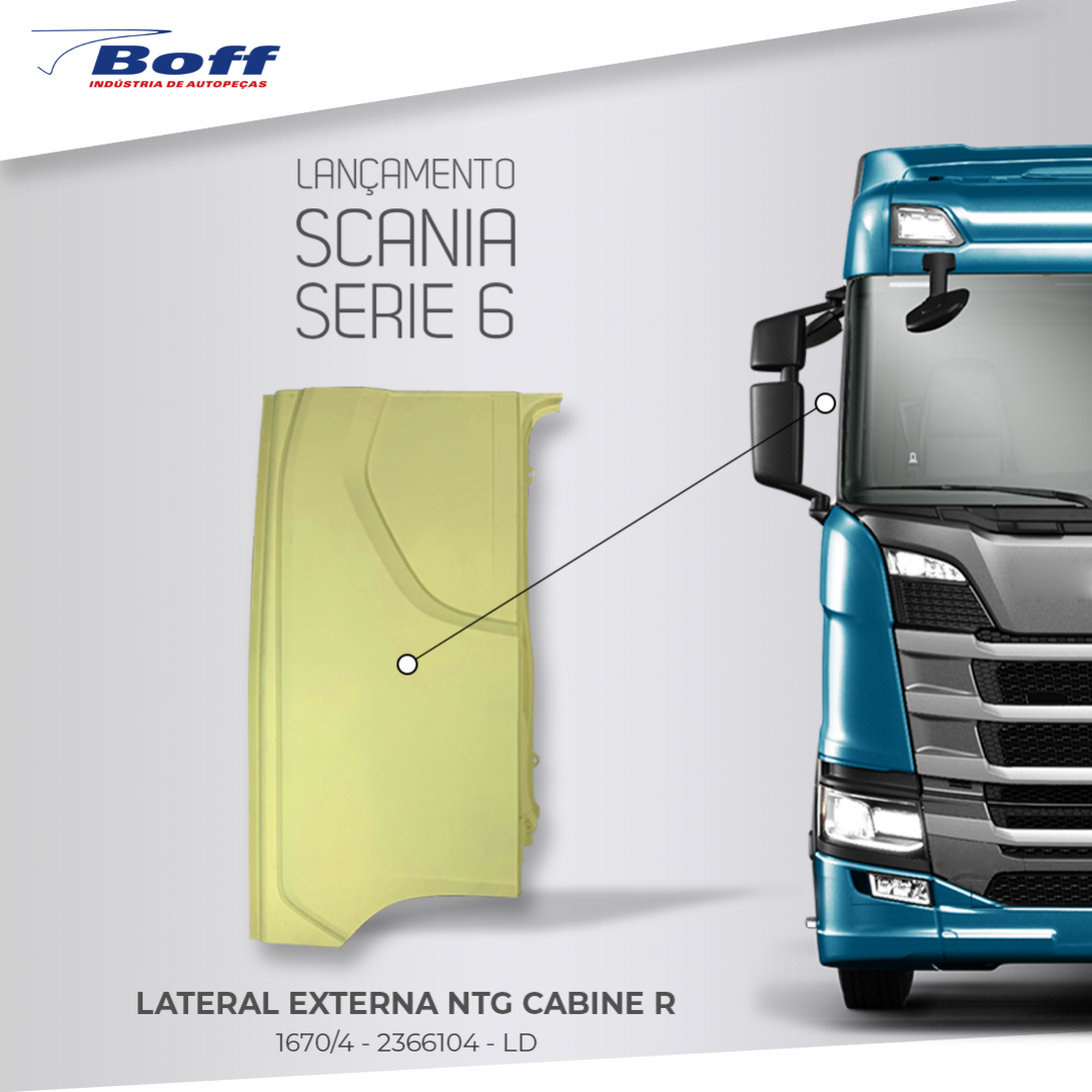 Lançamento Lateral da Cabine R Lado direito Scania NTG