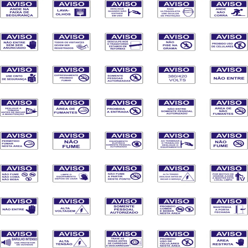 Placas de Sinalização de Aviso
