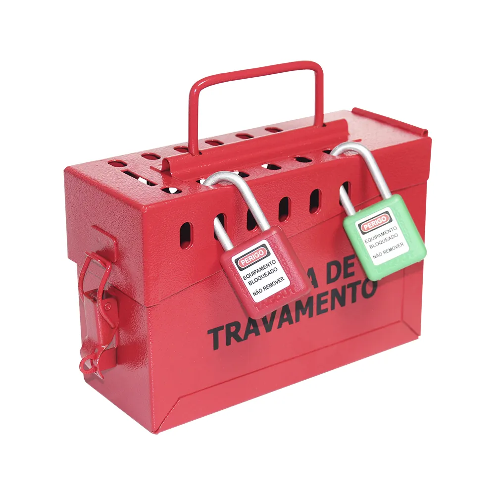 Caixa de Bloqueio em Grupo em chapa de aço - 13 cadeados